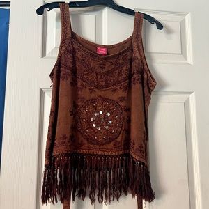 Brown bohemian shirt